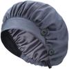 ABAMERICA Bouffant Caps with Button and Sweatband, Adjustable Scrub Caps for Women Men, Single Satin Layer view 4