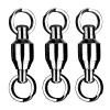 Atibin Bearing Rolling Fishing Swivel Freshwater High Strength Fishing Swivels Steel Split Rings Barrel Swivel Saltwater Black Nickel, 50pcs, 22lbs view 1