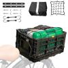 Axiniu Bike Foldable Rear Basket, Rear Bicycle Cargo Rack, Ebike Storage Rear Basket with Large Capacity, Cargo Net and Rainproof Cover, Easy to Install. Resistant to Heat & Corrosion view 1