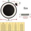 AMeLL Trampoline Jumping Mat Replacement Trampoline Mattress, Fits Round Trampoline Frame for Trampoline Replacement Parts (Color : Black, Size : 6ft- (36 Buckles)) view 3