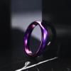 THREE KEYS JEWELRY 4mm Polished Tungsten Wedding Promise Ring for Women Mens Purple Plated High Polished Dome Style 10.5 view 3