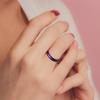 THREE KEYS JEWELRY 4mm Polished Tungsten Wedding Promise Ring for Women Mens Purple Plated High Polished Dome Style 10.5 view 4