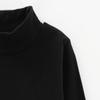 ACESTAR Boys Girls Turtleneck Long Sleeve Soft Cotton Mock Neck Shirt Solid Color Basic Tee Tops (Black,110/3-4T) view 3