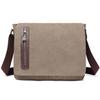 Evergoo Vintage Canvas Messenger Bag Unisex Shoulder Bag Canvas Satchel Cross Body College Working Satchel Briefcase for 14 Inch Laptop-Khaki view 1
