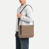 Evergoo Vintage Canvas Messenger Bag Unisex Shoulder Bag Canvas Satchel Cross Body College Working Satchel Briefcase for 14 Inch Laptop-Khaki view 2
