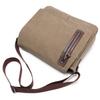 Evergoo Vintage Canvas Messenger Bag Unisex Shoulder Bag Canvas Satchel Cross Body College Working Satchel Briefcase for 14 Inch Laptop-Khaki view 4