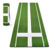 Wemily Premium Softball Pitching Mat - 10' X 3' Indoor/Outdoor Training Aid with Pitching Mound - Ideal for Skill Development & Practice - High Traction, Premium EVA Pitching Mound-Green view 1
