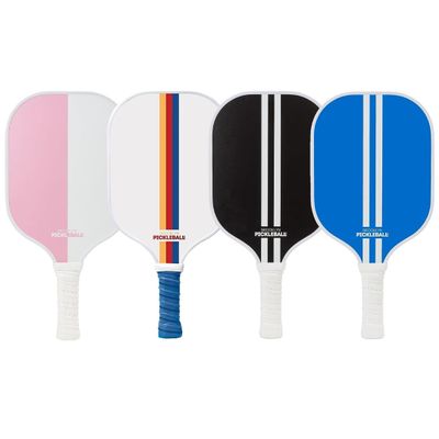 Brooklyn Pickleball Co. | Variety Pack Pickle Ball Paddles | Carbon Fiber | Honeycomb Core | Ribbed Non-Slip Cushion Grip | 4-Pack Rackets White, Pink, Black, Blue | Pickle-Ball Paddles