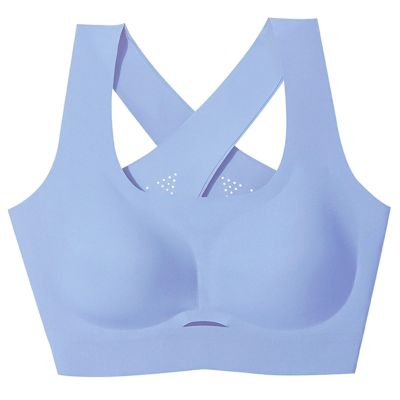 ALLC Sports Bras for Women Bra for Women Padded Support Cross Strappy Bras Seamless High Impact Bras for Workout Yoga (Color : C, Size : Large)