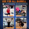 Blue DUALBELL Superset for 1 bar and black weight collars- Home gym dumbbell to barbell adapters - Connect Dumbbells to 1 standard diameter bar to replace weight plates- holds up to 100lb dumbbell view 3