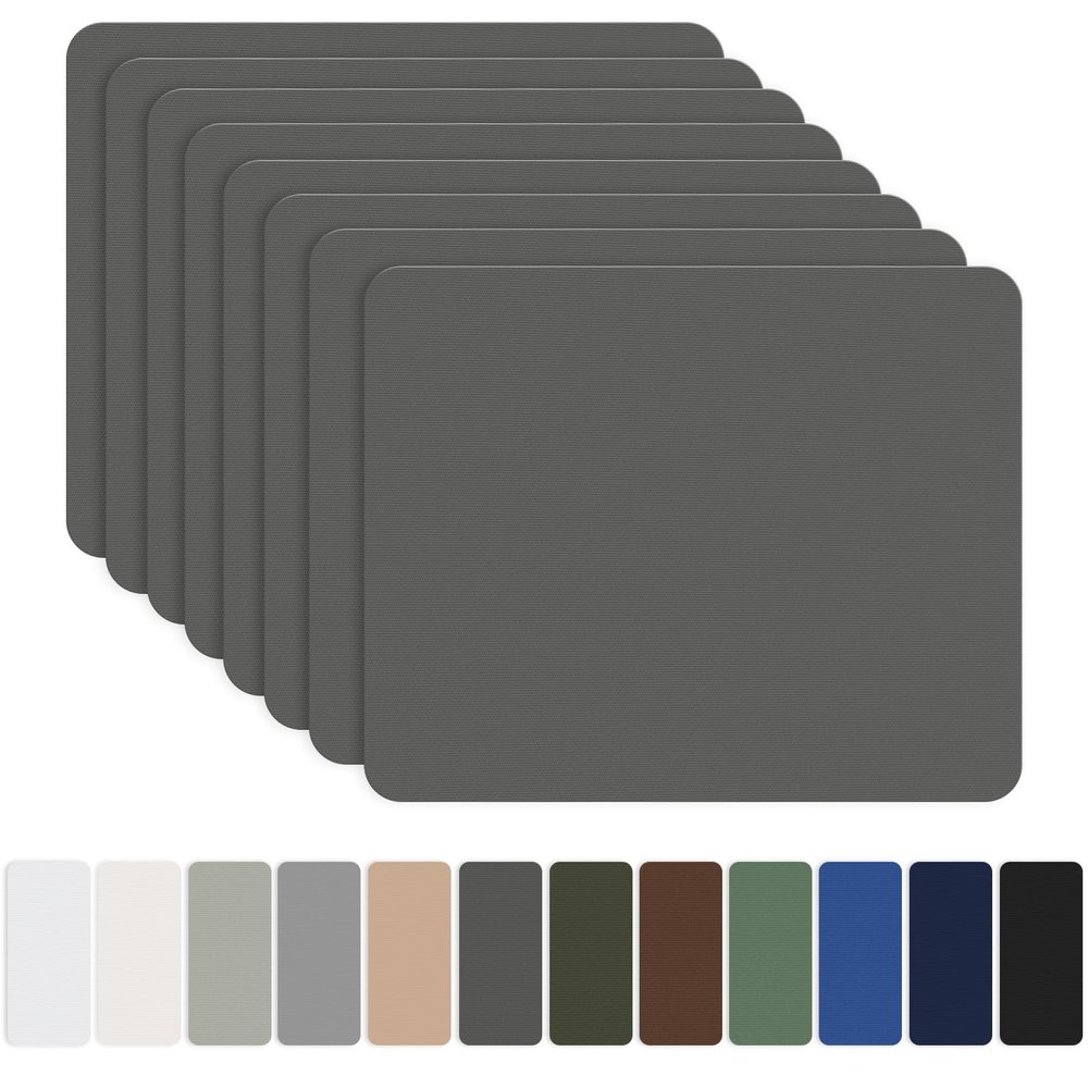 OAZ 8 Pieces 7.87 x 5.9 inch Nylon Repair Patches Nylon Fabric Patch Self-Adhesive Fabric Repair Tape Waterproof Lightweight Outdoor Gear Patch Kit for Down Jacket Clothing Tent Bag (Dark Gray)