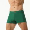 BreakEgg Mens Swim Trunks Low Waist Long Square Leg Swimwear for Men Perfect for Swimming and Hot Springs (Medium,230801-DarkGreen) view 3