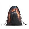 Black Cat Gymnastics Grip Bag - Kitten Grip Bags Pet Animal Drawstring Bag Galaxy Cat Pouch Bag Artwork Athlete String Bag for Grips Shoe Towel view 2
