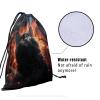 Black Cat Gymnastics Grip Bag - Kitten Grip Bags Pet Animal Drawstring Bag Galaxy Cat Pouch Bag Artwork Athlete String Bag for Grips Shoe Towel view 4