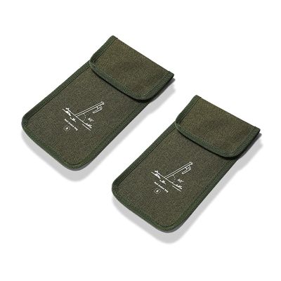 2Pcs Tent Stakes Bags Puncture Resistant Tent Peg Storage Bags Large Capacity Waterproof Nail Pouch for Hiking Camping (2Pcs S)