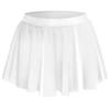 LiiYii Sissy Skirts for Men Crossdressing Lingerie Sheer Mesh Flared Pleated Micro Mini Skirt White One Size view 1