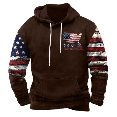 amazon of prime membership Hoodies for Men Graphic Design Big and Tall Ethnic Print Western Hooded Sweatshirts Causal Aztec Ethnic Pullover graphic hoodies mens sports Brown M