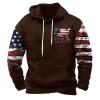 amazon of prime membership Hoodies for Men Graphic Design Big and Tall Ethnic Print Western Hooded Sweatshirts Causal Aztec Ethnic Pullover graphic hoodies mens sports Brown M view 1