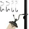 Kuyafenni Outdoor Light Hook for Camping Tent lamp Hanger, Bird feeders, Garden Lights ; Sturdy and Non Slip Pole Hook for Yard lightings, 2 Big and 2 Small Camping Lantern Hooks