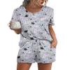 Ekouaer Womens Pajamas Sets Shorts 2 Piece Short Sleeve Lounge Sets Round Neck Sleepwear Soft Pjs with Pockets view 1