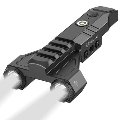 DARKFANG 1450 Lumen Tactical Flashlight Low Profile Design Rechargeable Weapon Light for Picatinny Rail
