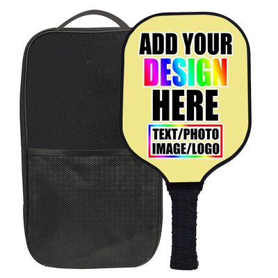 ZOLRITH Custom Pickleballs Paddles Rackets Set with Photo Design Your Own Personalized with Logo Text Pictures Indoor Outdoor Pickle Ball Paddles, 1 Paddel with 1 Storage Bag, Khaki