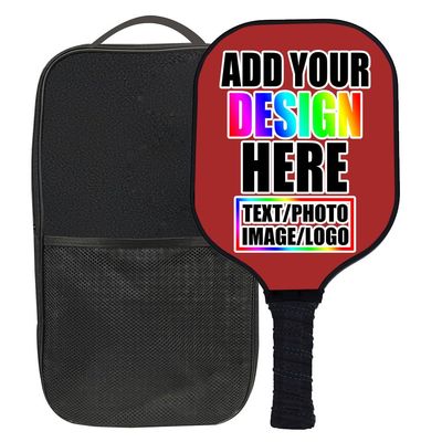 ZOLRITH Personalized Pickle Ball Paddles Set, 1 Paddel with 1 Storage Bag, Custom Photo Text Logo Pickleballs Paddles Comfort Pickle Ball Paddles, Customized Gift for Christmas Fathers Day, Brown