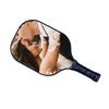 ZOLRITH Personalized Pickle Ball Paddles Set, 1 Paddel with 1 Storage Bag, Custom Photo Text Logo Pickleballs Paddles Comfort Pickle Ball Paddles, Customized Gift for Christmas Fathers Day, Brown view 2