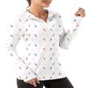 FKEEP Women's Polo Shirts Long Sleeve UPF 50+ Sun Protection Tennis Golf Workout Tops Sport Zipper V Neck (Golf Pattern, L) view 1