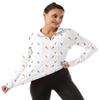 FKEEP Women's Polo Shirts Long Sleeve UPF 50+ Sun Protection Tennis Golf Workout Tops Sport Zipper V Neck (Golf Pattern, L) view 2