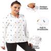 FKEEP Women's Polo Shirts Long Sleeve UPF 50+ Sun Protection Tennis Golf Workout Tops Sport Zipper V Neck (Golf Pattern, L) view 4