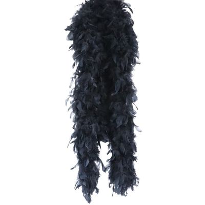 ihreesy Turkey Feather Boas,2m 90g Natural Fluffy Feather Boa Shawl Scarf for Halloween Costume Wedding Party Decoration,Black