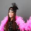 ihreesy Turkey Feather Boas,2m 90g Natural Fluffy Feather Boa Shawl Scarf for Halloween Costume Wedding Party Decoration,Black view 2