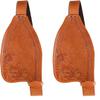 EQUIGEAR Horse Western Adult Tooled Leather Replacement Saddle Fender Pair Set for Roping Trail Barrel Pleasure Saddles with Belvin Buckles AS02 view 1