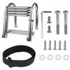 4 Step Inboard Boat Ladder Stainless Steel Marine Yacht Ladder/Swim Deck Ladder with Pedal Hand Railing Folding Rear Entry Pontoon Pool Boat Ladder view 2