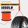 VITALUXE 1000lb Paracord Rope, 4mm 12 Triple Strands 250FT, Orange view 2