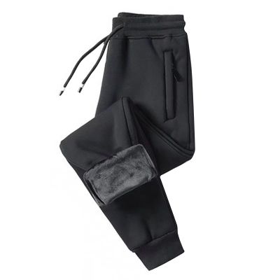 Buddhi Mens Winter Warm Fleece Pants Sherpa Fleece Lined Jogger Pants Sweatpants Running Jogger Pants Thermal Fleece Jogger Pants Athletic Sweatpants Winter Warm Track Pants Black