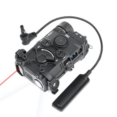 Nylon Plastic Airsoft Box Tactical Aiming Laser Sight, 8 Modes with Red Laser+White Light+IR Laser, for AEG GBB CQB Picatinny Rail