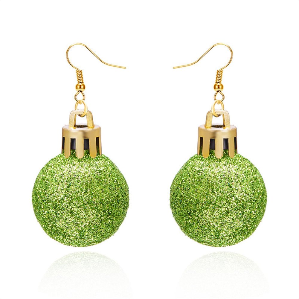 Round Ball Christmas Bulb Earrings Earrings Colorful Christmas Earrings Earrings Hook Earrings Drop Earrings Female