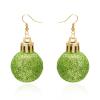 Round Ball Christmas Bulb Earrings Earrings Colorful Christmas Earrings Earrings Hook Earrings Drop Earrings Female view 1