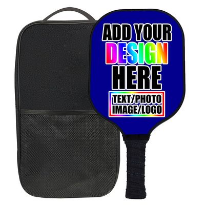 ZOLRITH Personalized Pickle Ball Paddles Set, 1 Paddel with 1 Storage Bag, Custom Photo Text Logo Pickleballs Paddles Comfort Pickle Ball Paddles, Customized Gift for Christmas Fathers Day, DarkBlue