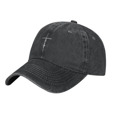 Faith Over Fear Bible Scripture Verse Christian Unisex Baseball Cap Cotton Men Women Low Profile Dad Hat,Black