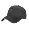 Faith Over Fear Bible Scripture Verse Christian Unisex Baseball Cap Cotton Men Women Low Profile Dad Hat,Black view 1