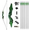 60 Inch Black Hunter Takedown Longbow 20-60lbs Traditional Wood Longbows Right Hand and Left Hand American Hunting Longbow for Outdoor Hunting Shooting view 1