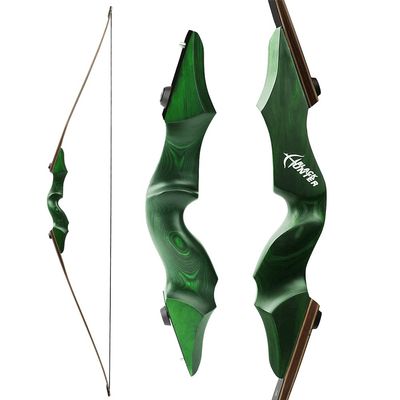 60 Inch Black Hunter Takedown Longbow 20-60lbs Traditional Wood Longbows Right Hand and Left Hand American Hunting Longbow for Outdoor Hunting Shooting