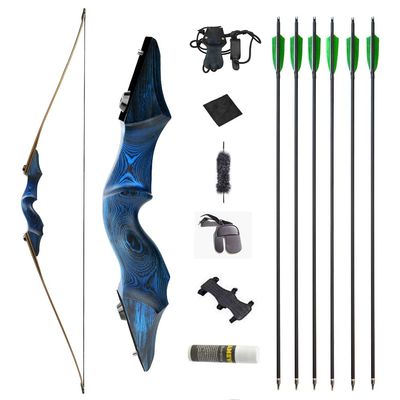 60 Inch Black Hunter Takedown Longbow 20-60lbs Traditional Wood Longbows Right Hand and Left Hand American Hunting Longbow for Outdoor Hunting Shooting