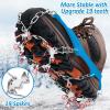 WIN.MAX Crampons for Shoes, Traction Cleats Ice Snow Grips with 19 Stainless Steel Spikes, Shoe Talons Anti - Slip Boots Spikes for Walking, Jogging, Climbing and Hiking (Blue, XL) view 2