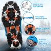 WIN.MAX Crampons for Shoes, Traction Cleats Ice Snow Grips with 19 Stainless Steel Spikes, Shoe Talons Anti - Slip Boots Spikes for Walking, Jogging, Climbing and Hiking (Blue, XL) view 3