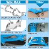 WIN.MAX Crampons for Shoes, Traction Cleats Ice Snow Grips with 19 Stainless Steel Spikes, Shoe Talons Anti - Slip Boots Spikes for Walking, Jogging, Climbing and Hiking (Blue, XL) view 4