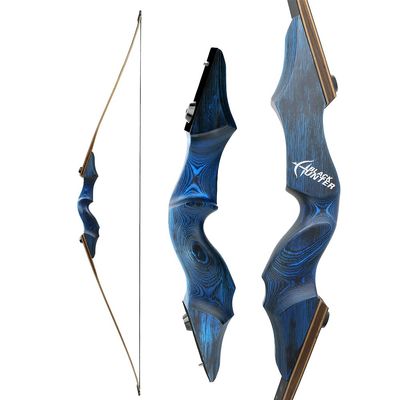 60 Inch Black Hunter Takedown Longbow 20-60lbs Traditional Wood Longbows Right Hand and Left Hand American Hunting Longbow for Outdoor Hunting Shooting